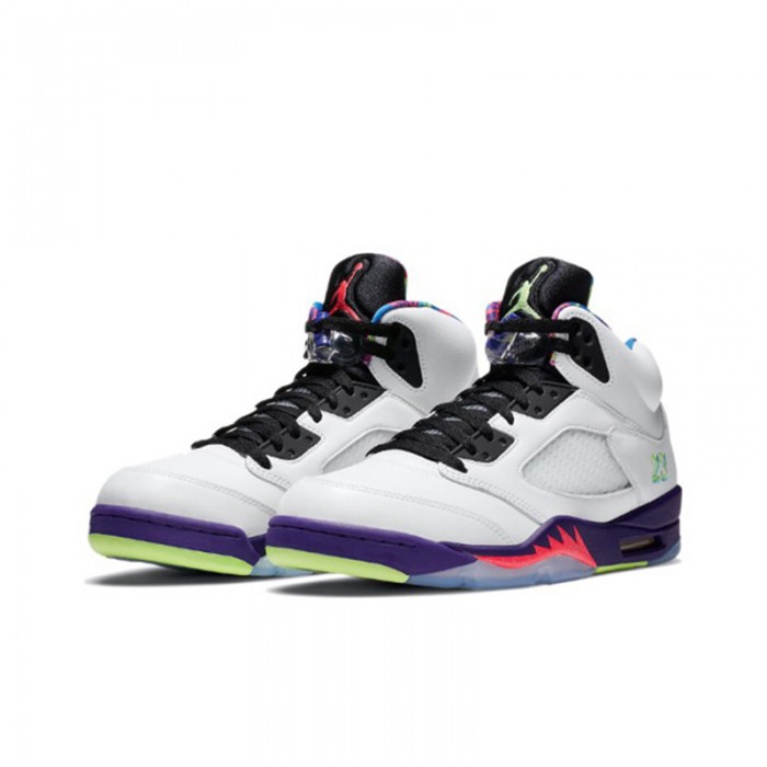 Air Jordan 5 AJ5 High Running Shoes-White/Purple-6689732