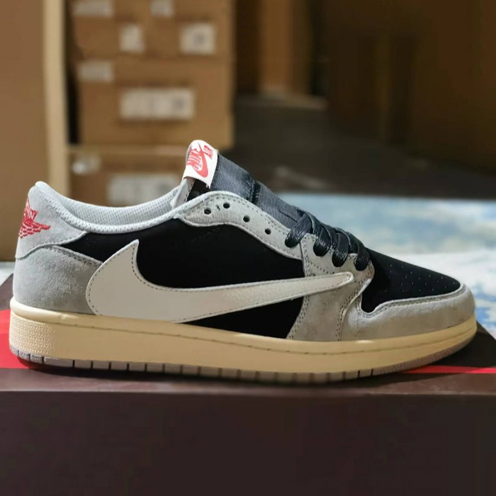 Air Jordan 1 AJ1 TN Running Shoes-Grey/Black-7803565