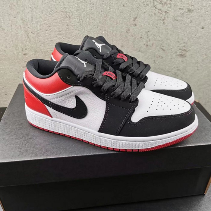 Air Jordan 1 Low AJ1 Running Shoes-White/Black-9209489