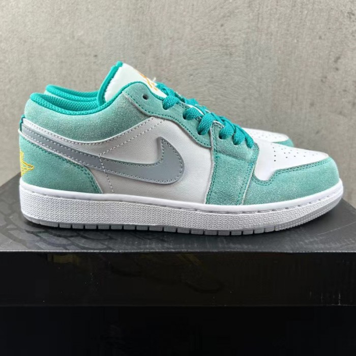 Air Jordan 1 Low AJ1 Running Shoes-Light Green/White-7916833