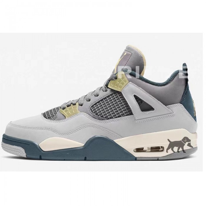 Air Jordan 4 AJ4 High Running Shoes-Light Grey-4041978