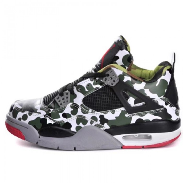 Air Jordan 4 AJ4 High Running Shoes-Green/White-7776851