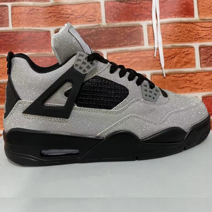 Air Jordan 4 AJ4 High Running Shoes-Grey/Black-1772151