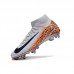 Air Zoom Mercurial Superfly 16 Elite XXV SG Soccer Shoes-Gray/Orange-1905805