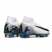 Air Zoom Mercurial Superfly IX Elite FG Soccer Shoes-White/Blue-9227627