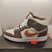 Air Jordan 1 Low AJ1 High Running Shoes-Brown/Khkia-4356136