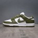 SB Dunk Low Running Shoes-Army Green/White-4698186