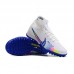 Air Zoom Mercurial Vapor XV Elite TF High Soccer Shoes-White/Blue-1844688