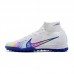 Air Zoom Mercurial Vapor XV Elite TF High Soccer Shoes-White/Blue-1844688