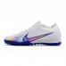 Air Zoom Mercurial Vapor XV Elite TF Soccer Shoes-White/Blue-7067132