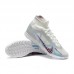 Superfly 8 Academy TF High Soccer Shoes-White/Gray-9677353