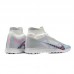 Superfly 8 Academy TF High Soccer Shoes-White/Gray-9677353