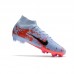 Air Zoom Mercurial Vapor XV Elite FG HIGH Soccer Shoes-Gray/Red-1728917