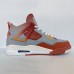 Air Jordan 4 AJ4 High Running Shoes-Gray/Red-4823036