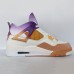 Air Jordan 4 AJ4 High Running Shoes-Brown/White-9678690