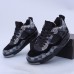 L*V Air Jordan 4 AJ4 High Running Shoes-Black/Gray-4772287