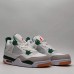 Air Jordan 4 AJ4 High Running Shoes-White/Green-1180368