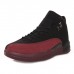 Air Jordan 12 AJ12 High Basketball Shoes-Black/Wine Red-3584704