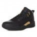 Air Jordan 12 AJ12 High Basketball Shoes-Black/Gold-6354938