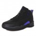 Air Jordan 12 AJ12 High Basketball Shoes-Black/Purple-8600670