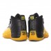 Air Jordan 12 AJ12 High Basketball Shoes-Black/Yellow-7090491