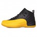 Air Jordan 12 AJ12 High Basketball Shoes-Black/Yellow-7090491