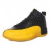 Air Jordan 12 AJ12 High Basketball Shoes-Black/Yellow-7090491