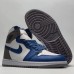 Air Jordan 1 AJ1 High Running Shoes-Blue/White-1140915