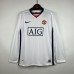 Retro 07/08 Manchester United M-U Away White Jersey Kit Long sleeve (Long sleeve + Short)-7212702