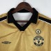 Retro 01/02 Manchester United M-U 100th Anniversary Edition White Gold Jersey Kit short sleeve-876323