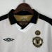 Retro 01/02 Manchester United M-U 100th Anniversary Edition White Gold Jersey Kit Long Sleeve-5879981