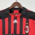 Retro 07/08 AC Milan Home Red Black Jersey Kit Long Sleeve-9521865