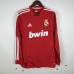 Retro 11/12 Real Madrid Third Away Red Jersey version Long Sleeve-8332220