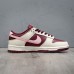 SB Dunk Low Running Shoes-White/Wine Red-6891086