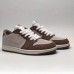 Air Jordan 1 AJ1 Running Shoes-Gray/Brown-3511323