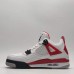 Air Jordan 4 AJ4 Running Shoes-White/Red-9577480