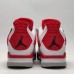 Air Jordan 4 AJ4 Running Shoes-White/Red-9577480