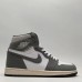 Air Jordan 1 AJ1 High Running Shoes-Gray/White-8185660