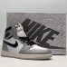 Air Jordan 1 AJ1 High Running Shoes-Gray/White-7930174