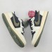 STravis Scott x Air Jordan 1 Low AJ1 Running Shoes-White/Black-9582380