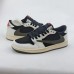 STravis Scott x Air Jordan 1 Low AJ1 Running Shoes-White/Black-9582380