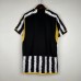 23/24 Juventus Home Black White Jersey Kit (Shirt + Short)-2896929