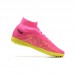 Superfly 8 Academy TF High Soccer Shoes-Pink/Yellow-7810303