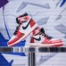 Air Jordan AJ1 High Running Shoes-White/Red-1368673