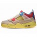 Air Jordan 4 AJ4 High Running Shoes-Khkai/Yellow-1110067