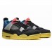 Air Jordan 4 AJ4 High Running Shoes-Black/Yellow-2784664