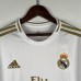 Retro 19/20 Real Madrid Home White Long Sleeve Jersey Kit Long Sleeve-3283392