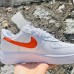 AIR FORCE AF1 1‘07 Running Shoes-White/Orange-9433812