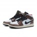 Air Jordan 1 AJ1 High Running Shoes-White/Brown-8720359