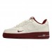 AIR FORCE 1 AF1 Running Shoes-White/Wien Red-5712755